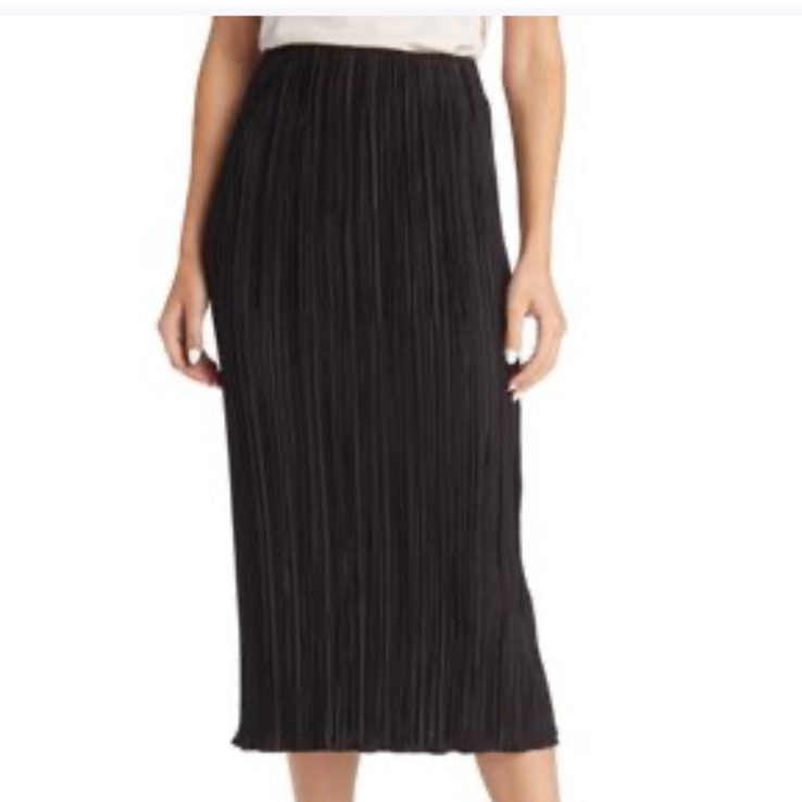 Rails Stella Pliss Midi Skirt In Black Size Xs